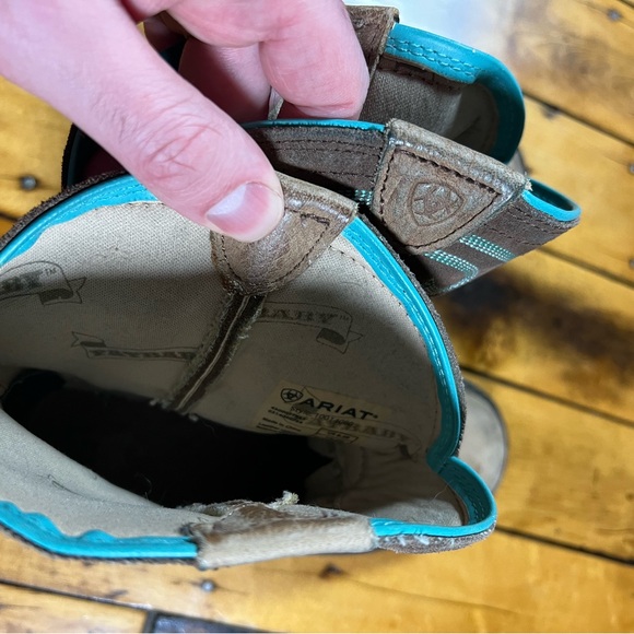 Ariat Fatbaby Womens 8.5B Brown Suede Leather Cowboy Western Boots Ranch Rodeo - Picture 10 of 12